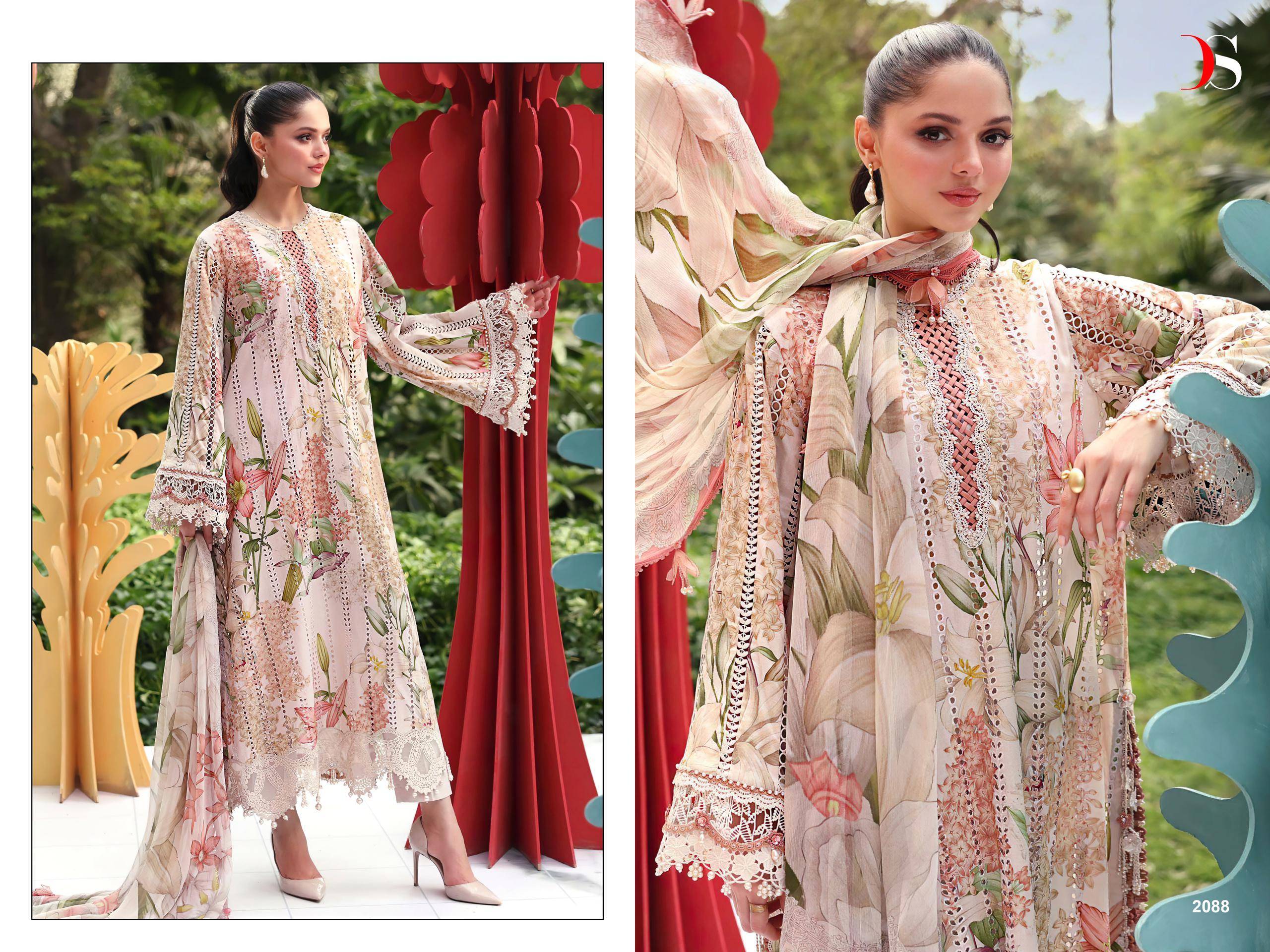 MARIA B. Mprint 25-7 by DEEPSY SUITS 2061 to 2068 series Indian Pakistani ethnic wear Pure Cotton At Wholesale Price